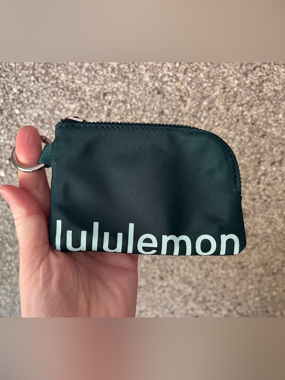 lululemon athletica dark green Card wallet with Logo